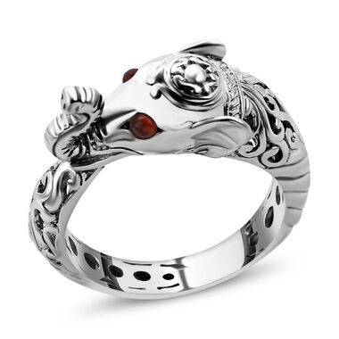 Royal Bali Kollektion- Rhodolith Granat Elefant Ring - 0,10 ct.