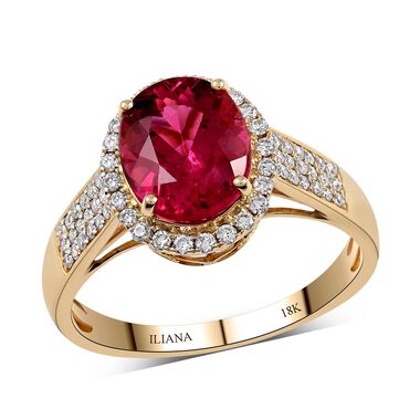 ILIANA AAA Rubellit und weißer Diamant-Ring - 3 ct.