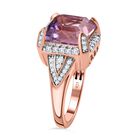 Rose De France Amethyst und Zirkon Ring - 7,38 ct. image number 4