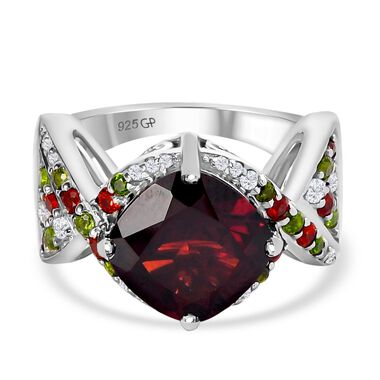 GP Italian Garden Kollektion - Mosambik Granat und Multi-Edelstein-Ring - 5,63 ct.