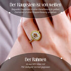 AA Natürlicher goldener Tansanit, gelber und weißer Diamant-Ring - 1,13 ct. image number 2