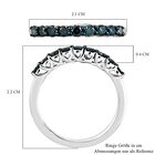 Blauer Diamant Band-Ring, 925 Silber platiniert  ca. 0,50 ct image number 6