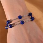 Lapislazuli Armband ca. 19 cm Reiner Edelstahl ca. 55.90 ct image number 1