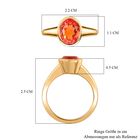 Padparadscha Quarz Triplette Ring 925 Silber 750 Gelbgold Vermeil (Größe 20.00) ca. 2,02 ct image number 6