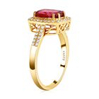 ILIANA AAA Rubellit und Diamant Ring in 750 Gelbgold - 2,30 ct. image number 5