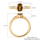 Natürlicher, goldener Tansanit und Zirkon-Ring - 1,22 ct. image number 6