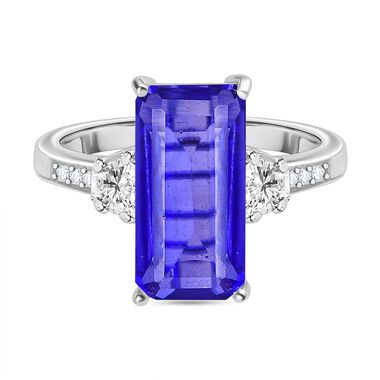 Tansanit-Farbe Quarz und Zirkon Ring - 4,75 ct.