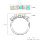 AA Natürlicher, äthiopischer Welo Opal Ring 925 Silber platiniert (Größe 16.00) ca. 0,83 ct image number 7