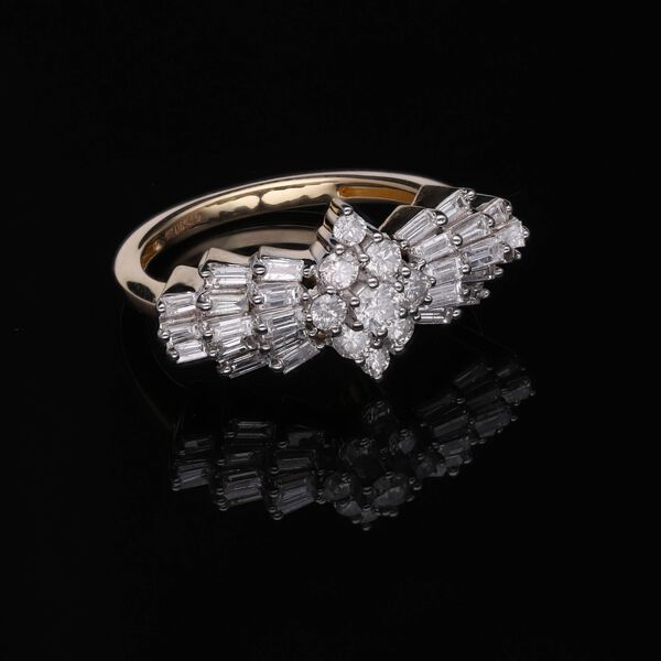 LUXORO SGL zertifizierter I1 G-H Diamant Ballerina-Ring in 585 Gold - 1 ct. image number 1