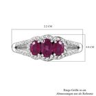 Afrikanischer Rubin und Zirkon-Ring - 1,14 ct. image number 4