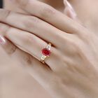 Labor Padparadscha Saphir und Zirkon Ring - 2,76 ct. image number 2