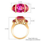 Sunset Triplett Quarz und Zirkon Ring - 7,25 ct. image number 6