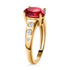 Labor Padparadscha Saphir und Zirkon Ring - 2,76 ct. image number 3