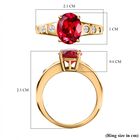 Labor Padparadscha Saphir und Zirkon Ring - 2,76 ct. image number 5