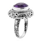 Royal Bali - Afrikanischer Amethyst Ring, 925 Silber, (Größe 16.00) ca. 6.32 ct image number 3