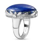 Lapislazuli Ring, Edelstahl (Größe 16.00) ca. 22.84 ct image number 4