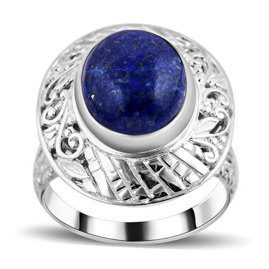 Lapislazuli Ringe 925 Silber (Größe 16.00) ca. 12.01 ct