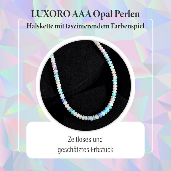 LUXORO AAA natürliche, äthiopische Welo Opal-Halskette, 45 cm - 48,75 ct. image number 1