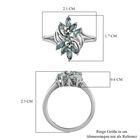 Montana Pfau Saphir floraler Ring, 925 Silber platiniert, 0,95 ct. image number 6