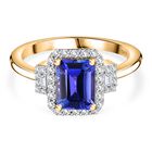 AA Tansanit and Diamant Ring in 585 Gelbgold - 2,07 ct. image number 0