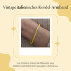 Vintage italienisches Kordel-Armband in vergoldetem Silber image number 4