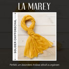 LA MAREY – Chiffon Schal aus Maulbeerseide, Gelb image number 1