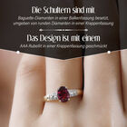 AAA Rubellit und Diamant Ring - 1,41 ct. image number 2