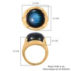 GP Art déco Kollektion- AAA Labradorit und Kanchanaburi blauer Saphir-Ring- 14,40 ct. image number 7