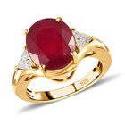 Afrikanischer Rubin und Moissanit-Ring - 7,14 ct. image number 3