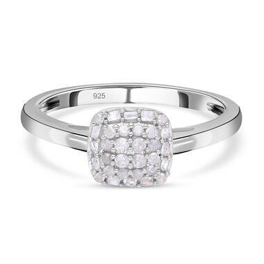 Diamant Ring, 925 Silber platiniert, ca. 0.25 ct