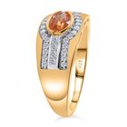 AAA Ceylon orange Saphir und Moissanit Ring- 1,42 ct. image number 2