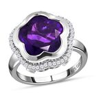 GP Italian Garden Kollektion - Lusaka Amethyst, Zirkon und Kanchanaburi blauer Saphir Ring - 7,16 ct. image number 3