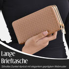 Elegantes Brieftasche in dunklem Apricot mit RFID-Schutz und Prägemuster image number 1