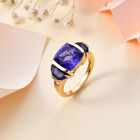 Tansanit-Farbe Quarz und Zirkon Ring - 7,05 ct. image number 1