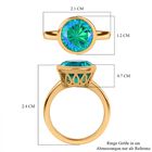 Paraiba Pfau Triplett Quarz Ring - 4,14 ct. image number 6