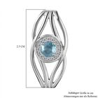 TUCSON FIND - Natürlicher AA Aqua Kyanit, Weißer Zirkon Anhänger 925 Silber rhodiniert ca. 0.79 ct image number 5