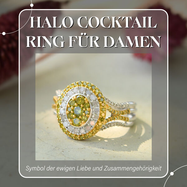 Gelber und weißer Diamant Ring  - 0,99 ct. image number 1