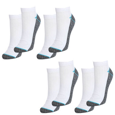 4er-Set Kupferfaser-Kompressions-Socken, 41-45, Weiß-schwarz