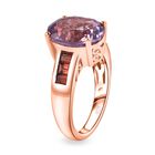 Royal Bali Kollektion- AA Rose De France Amethyst und roter Granat-Ring - 5,46 ct. image number 4