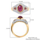 Afrikanischer Rubin und Zirkon-Ring - 3,42 ct. image number 6