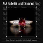 AAA Rubellit und Diamant Ring - 1,41 ct. image number 1