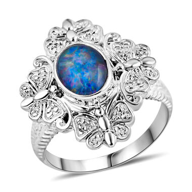 Royal Bali Kollektion - AA Boulder Opal Triplett Ring - 1,74 ct.