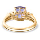 AA Tansanit und Diamant Ring in 375 Gold - 2,31 ct. image number 5