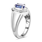 AAA Tansanit und Zirkon Halo Ring - 1,13 ct. image number 4