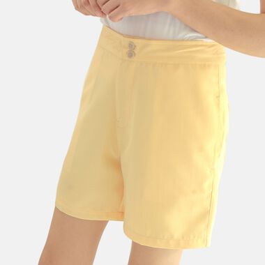 Unifarbene Shorts für Frauen, Beige, Größe 38