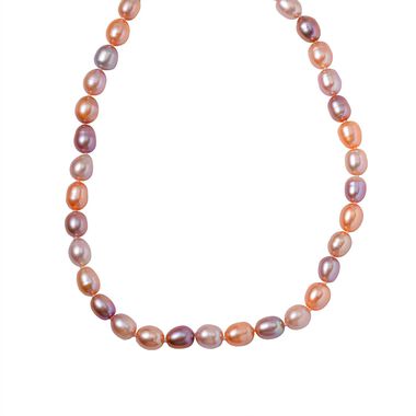 Mehrfarbige Süßwasser Perle Halskette ca. 91 cm 925 Silber rhodiniert