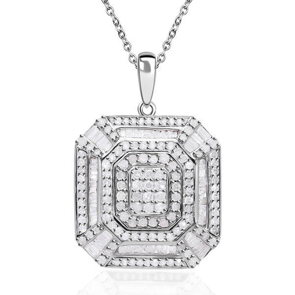 Weißer Diamant-Anhänger mit 45cm Kette - 1,50 ct. image number 0