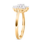 SGL zertifizierter VS-EF Labor-Diamant-Ring, 925 Silber 750 Gelbgold Vermeil - 1 ct. image number 6