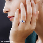 AAA Tansanit und Zirkon Ring - 1,18 ct. image number 2