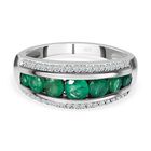 Kagem sambischer Smaragd und Zirkon-Ring - 1,27 ct. image number 0